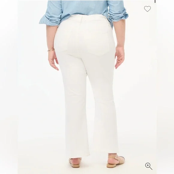 NWT J. Crew Petite High Rise Flare Crop Jean Pant in Signature Stretch 34P WHITE - Picture 4 of 12